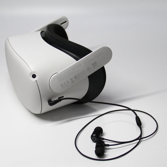 For Oculus Quest 2 VR Glasses Ear-in Headset 3.5 Elbow Aluminum Earphones(White)