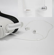 For Oculus Quest 2 VR Glasses Ear-in Headset 3.5 Elbow Aluminum Earphones(White)