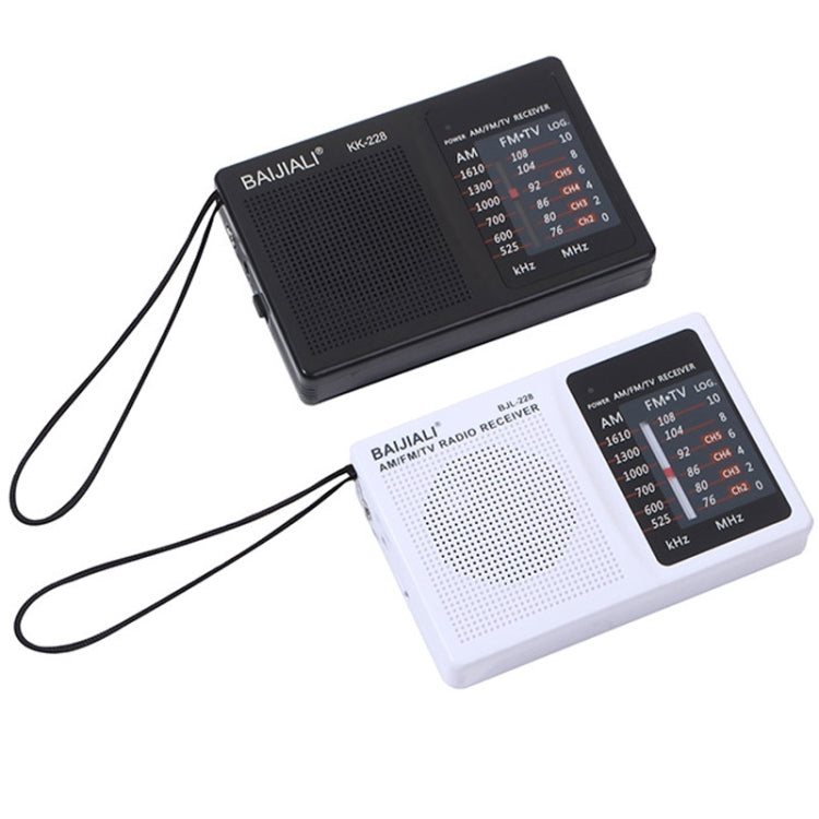 BAIJIALI BJL228 Retro Portable Two Band FM AM Radio Built-in Speaker(Black) - Radio Player by BAIJIALI | Online Shopping South Africa | PMC TechLife | Buy Now Pay Later Mobicred