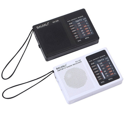 BAIJIALI BJL228 Retro Portable Two Band FM AM Radio Built-in Speaker(Black) - Radio Player by BAIJIALI | Online Shopping South Africa | PMC Jewellery | Buy Now Pay Later Mobicred