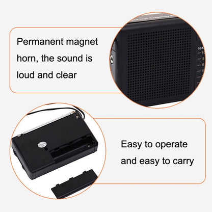 BAIJIALI BJL228 Retro Portable Two Band FM AM Radio Built-in Speaker(Black) - Radio Player by BAIJIALI | Online Shopping South Africa | PMC Jewellery | Buy Now Pay Later Mobicred