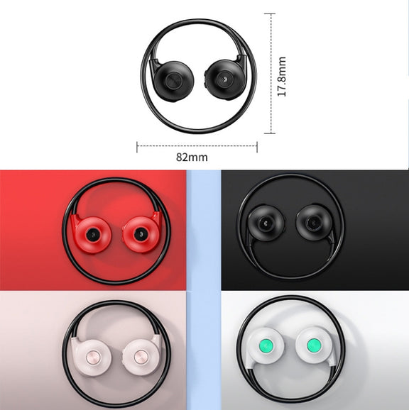 M1S Bone Conduction Stereo Vibrator Speaker Bluetooth Earphones(Pink)
