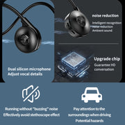 M1S Bone Conduction Stereo Vibrator Speaker Bluetooth Earphones(Black)