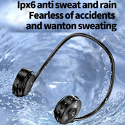 M1S Bone Conduction Stereo Vibrator Speaker Bluetooth Earphones(Black)