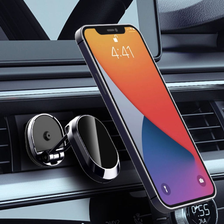 U18 Mini Car Foldable Rotating Magnetic Mobile Phone Navigation Holder(Silver) - Car Holders by PMC TechLife | Online Shopping South Africa | PMC TechLife