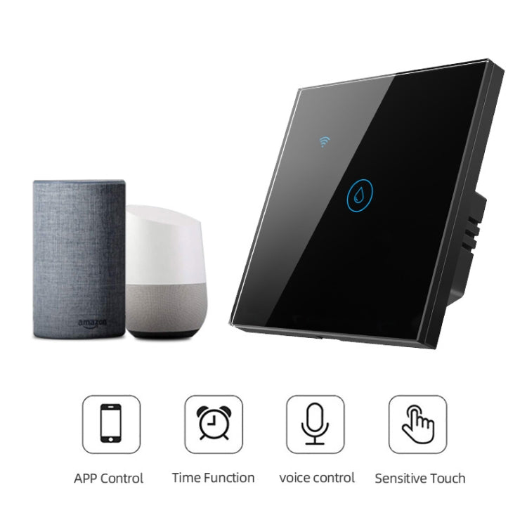 WIFI 20A Water Heater Switch Black High Power Time Voice Control EU Plug - Smart Switch by PMC TechLife | Online Shopping South Africa | PMC TechLife | Buy Now Pay Later Mobicred