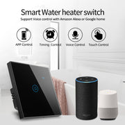 Tuya ZigBee 40A Smart High Power Water Heater Light Air Conditioner Switch Time Voice Remote Control(Black)