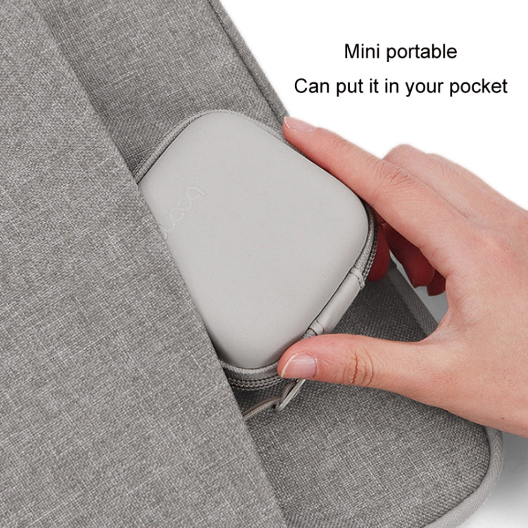 Baona BN-F003 Leather Digital Headphone Cable U Disk Storage Bag, Specification: Rectangular Gray - Digital Storage Bag by Baona | Online Shopping South Africa | PMC Jewellery | Buy Now Pay Later Mobicred