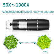 50X-1000X Wireless WIFI Connection LED Light Portable Digital Microscope, Specification: W05