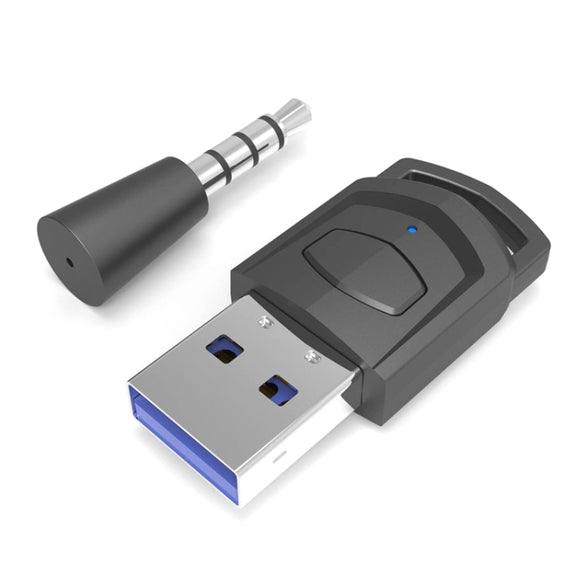 For PS4 / PS5 / PC HS-PS5101 Bluetooth 5.0 Adapter Audio Receiver Wireless Headset Transmitter(Black)