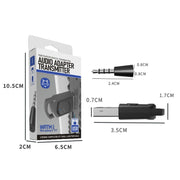 For PS4 / PS5 / PC HS-PS5101 Bluetooth 5.0 Adapter Audio Receiver Wireless Headset Transmitter(Black)