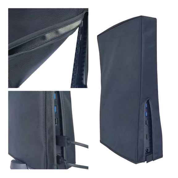 PS5-1 for Snoy PS5 Game Console Water-resistant and Dustproof Protective Cover(Vertical Gray)