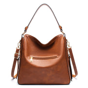 7871 Large Capacity Adjustable Leather Tote Bag Multi-compartment Shoulder Bag, Color: Black