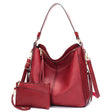 7871 Large Capacity Adjustable Leather Tote Bag Multi-compartment Shoulder Bag, Color: 2-In-1 Red - free shipping - PMC TechLife - Order now!