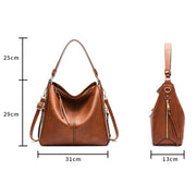 7871 Large Capacity Adjustable Leather Tote Bag Multi-compartment Shoulder Bag, Color: 2-In-1 Red