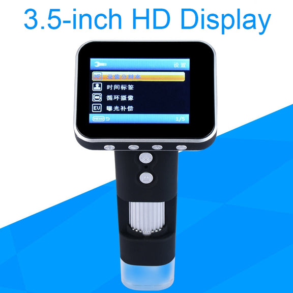 DM1 3.5-inch Screen Smart Wireless 500X HD Digital Microscope Handheld Portable Children Microscope without Stand