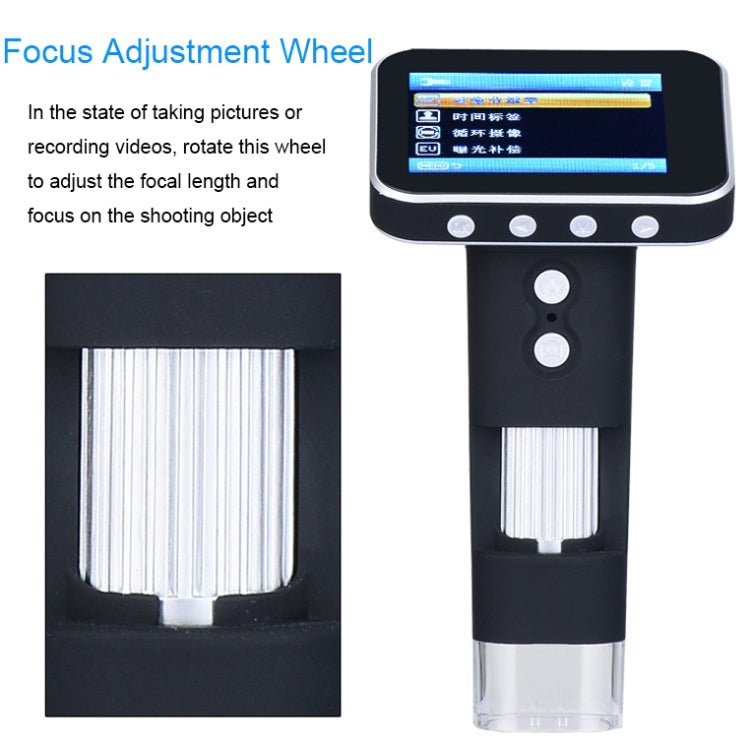 DM1 3.5-inch Screen Smart Wireless 500X HD Digital Microscope Handheld Portable Children Microscope without Stand