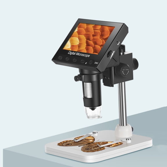 DM3 4.3-Inch Screen LED Light 1000X HD Portable Electronic Digital Microscope, Specification: Plastic