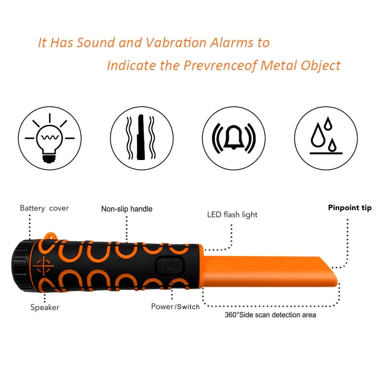 Goint IP68 Waterproof Convenience Metal Scanner High Sensitivity Underwater Metal Detector(Orange) - free shipping - PMC Jewellery - Order now!