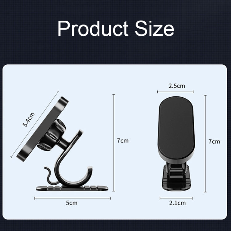 D6 360-degree Rotating Magnetic Suction Car Mobile Phone Holder(Black)
