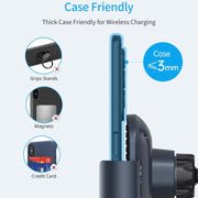 For Samsung Galaxy Z Fold4 / 3 S10 Folding Screen Mobile Phone Vehicle Bracket Dual Coil Wireless Charger