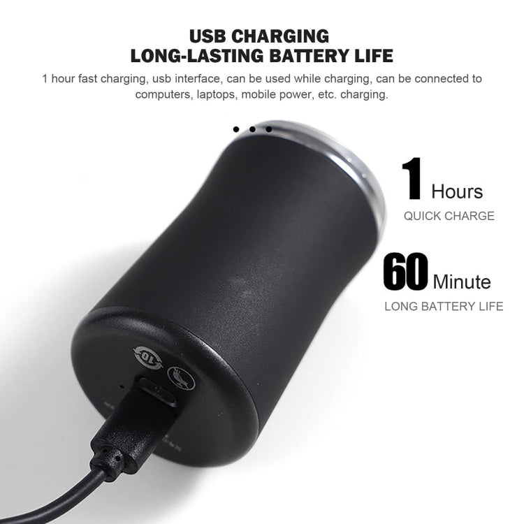 Pocket Size Washable Electric Razor USB Rechargeable Travel Shavers for Men(Black) - free shipping - PMC TechLife - Order now!