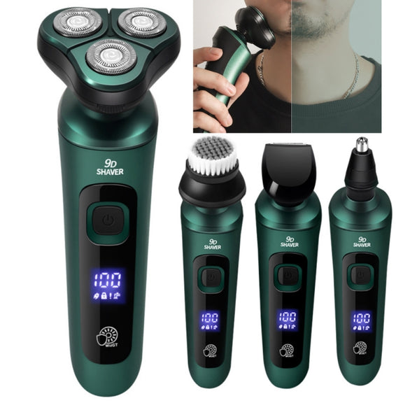 Standard Version Smart Electric Shaver LCD Digital Display Three-head USB Rechargeable Floating Razor