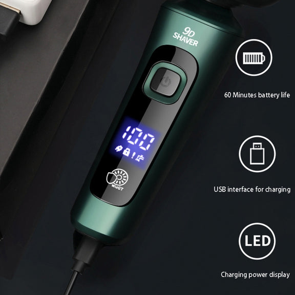 4 In 1 Smart Electric Shaver LCD Digital Display Three-head USB Rechargeable Floating Razor