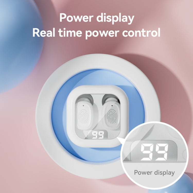 With Charging Bin Stereo Wireless Bluetooth Earphones, Style: BY17 White - Bluetooth Earphone by PMC TechLife | Online Shopping South Africa | PMC TechLife