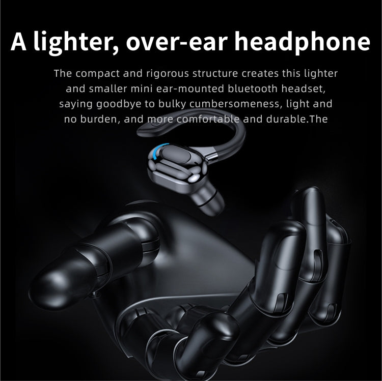 F8 Hanging Ear Stereo Wireless Bluetooth Earphones With Charging Bin(Red Double Ear)