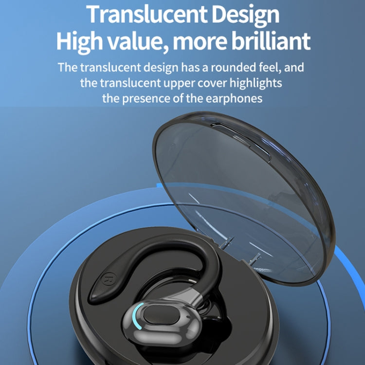 F8 Hanging Ear Stereo Wireless Bluetooth Earphones With Charging Bin(Black Single Ear)