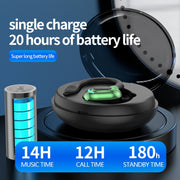 F8 Hanging Ear Stereo Wireless Bluetooth Earphones With Charging Bin(Blue Single Ear)