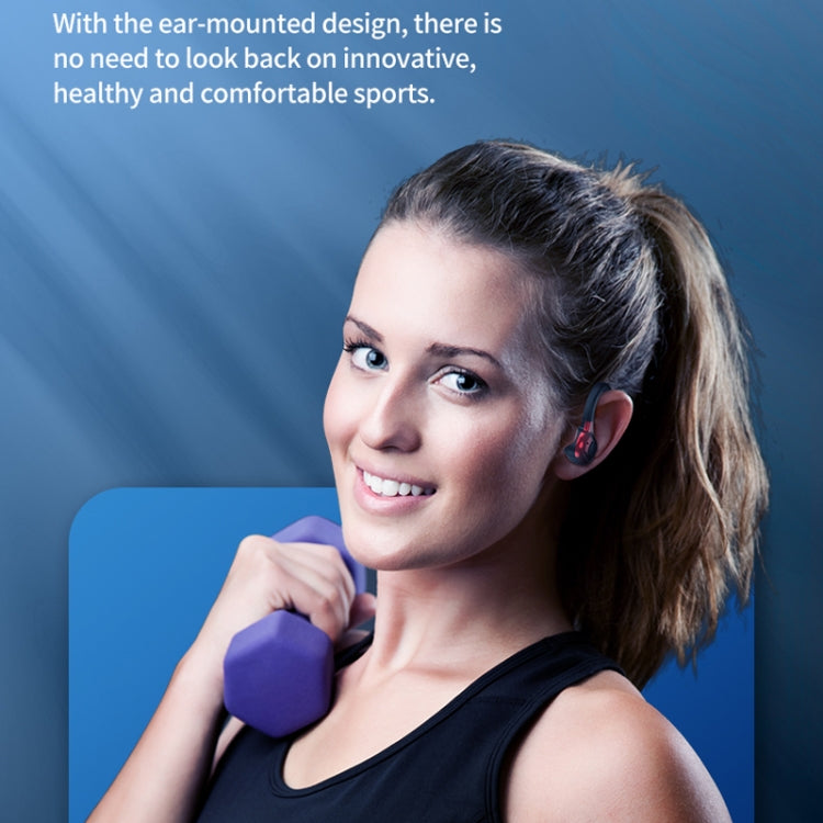 F8 Hanging Ear Stereo Wireless Bluetooth Earphones With Charging Bin(Red Single Ear) - Bluetooth Earphone by PMC TechLife | Online Shopping South Africa | PMC TechLife