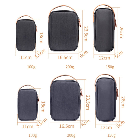Power Data Cable Storage Bag Digital Mobile Hard Disk Protective Cover , Size: Small (Gray)