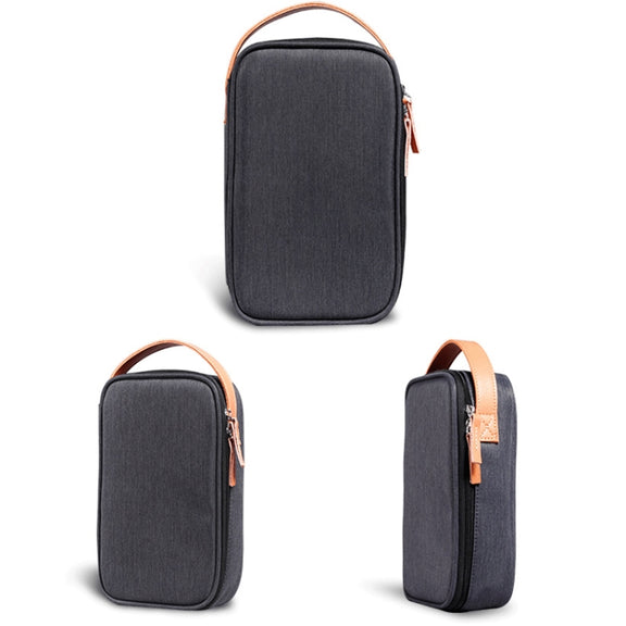 Power Data Cable Storage Bag Digital Mobile Hard Disk Protective Cover , Size: Small (Gray)