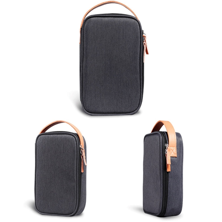 Power Data Cable Storage Bag Digital Mobile Hard Disk Protective Cover , Size: Small (Gray)
