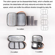 Power Data Cable Storage Bag Digital Mobile Hard Disk Protective Cover , Size: Small (Gray)