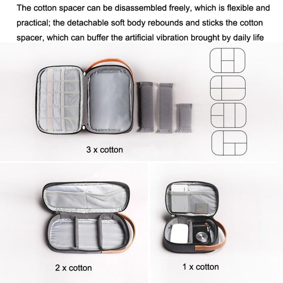 Power Data Cable Storage Bag Digital Mobile Hard Disk Protective Cover , Size: Small (Gray)