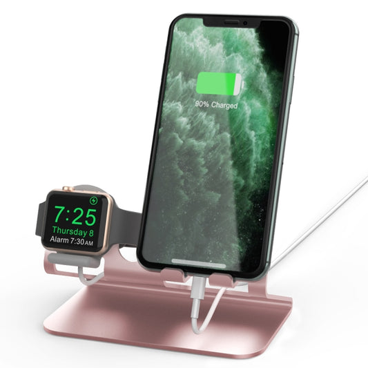 AhaStyle ST04 Aluminum Alloy Charging Base, For 4-8 inch Smart Phone&Apple Watch Series(Rose Gold) - free shipping - PMC Jewellery - Order now!