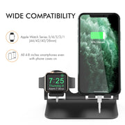 AhaStyle ST04 Aluminum Alloy Charging Base, For 4-8 inch Smart Phone&Apple Watch Series(Black)
