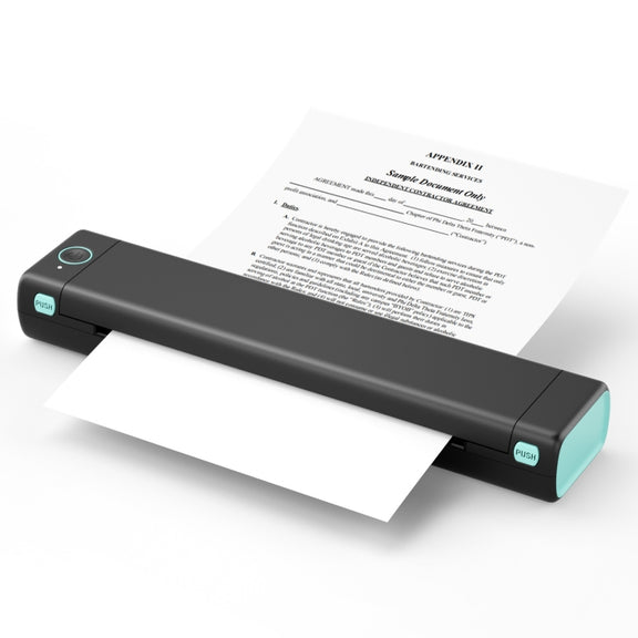 M08F Bluetooth Wireless Handheld Portable Thermal Printer(Black Green Letter Version)