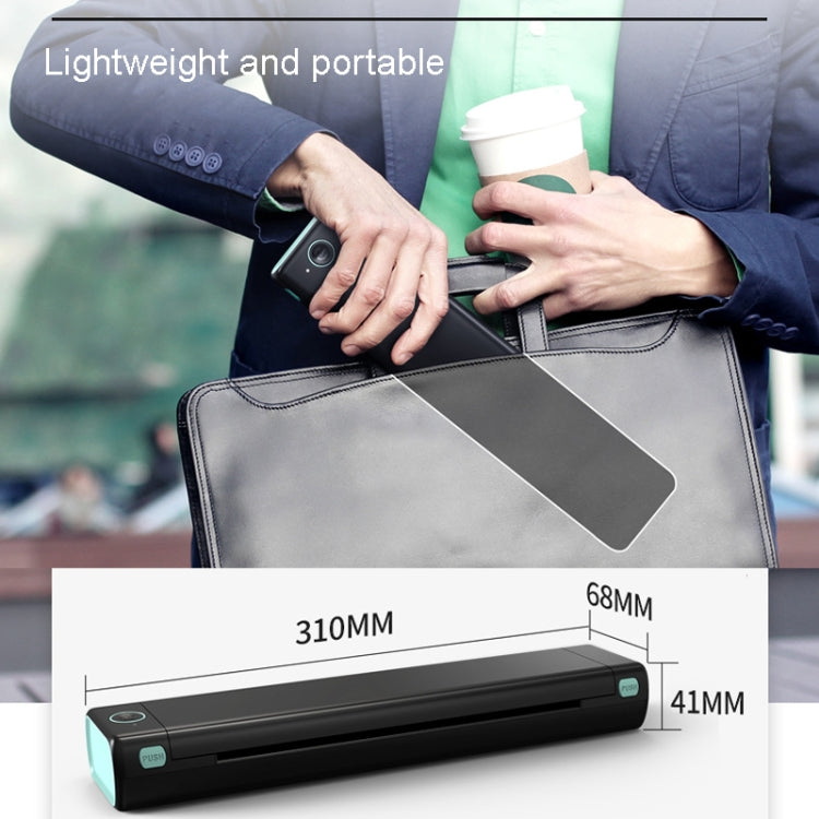 M08F Bluetooth Wireless Handheld Portable Thermal Printer(Black Green Tattoo Version)