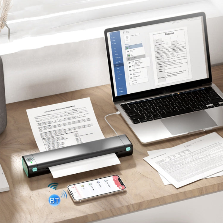 M08F Bluetooth Wireless Handheld Portable Thermal Printer(Silver Letter Version) - Printer by PMC TechLife | Online Shopping South Africa | PMC TechLife