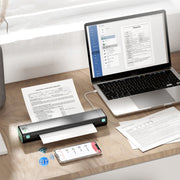 M08F Bluetooth Wireless Handheld Portable Thermal Printer(Black Green Letter Version)