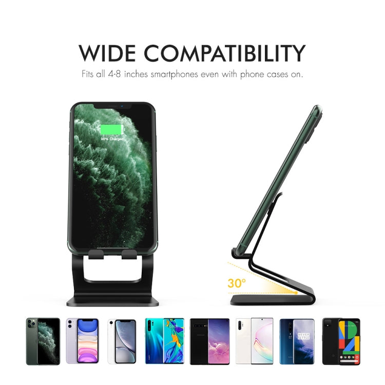 AhaStyle ST02 Mobile Phone Aluminum Alloy Fixed Bracket Storage Charging Base(Silver) - Desktop Holder by AhaStyle | Online Shopping South Africa | PMC TechLife | Buy Now Pay Later Mobicred