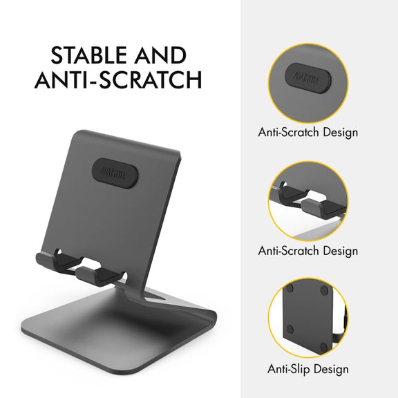 AhaStyle ST02 Mobile Phone Aluminum Alloy Fixed Bracket Storage Charging Base(Rose Gold)