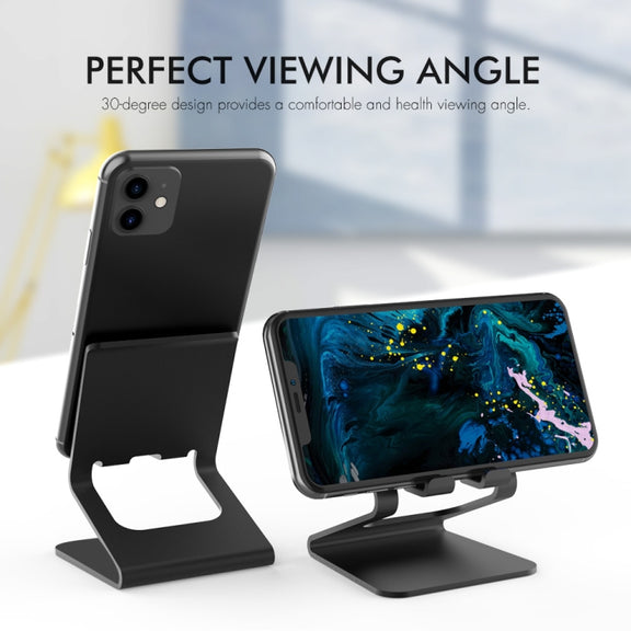 AhaStyle ST02 Mobile Phone Aluminum Alloy Fixed Bracket Storage Charging Base(Black)
