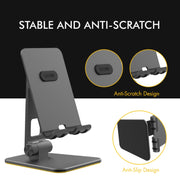 AhaStyle ST01 Double Swivel Aluminum Alloy Convenient Phone Charging Stand Base(Silver)