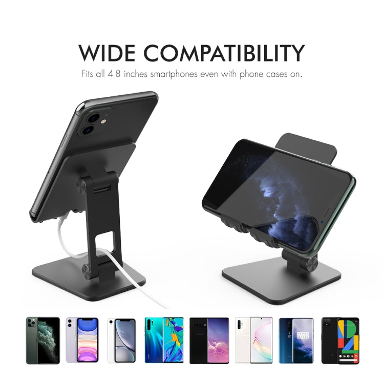 AhaStyle ST01 Double Swivel Aluminum Alloy Convenient Phone Charging Stand Base(Black) - Desktop Holder by AhaStyle | Online Shopping South Africa | PMC TechLife | Buy Now Pay Later Mobicred