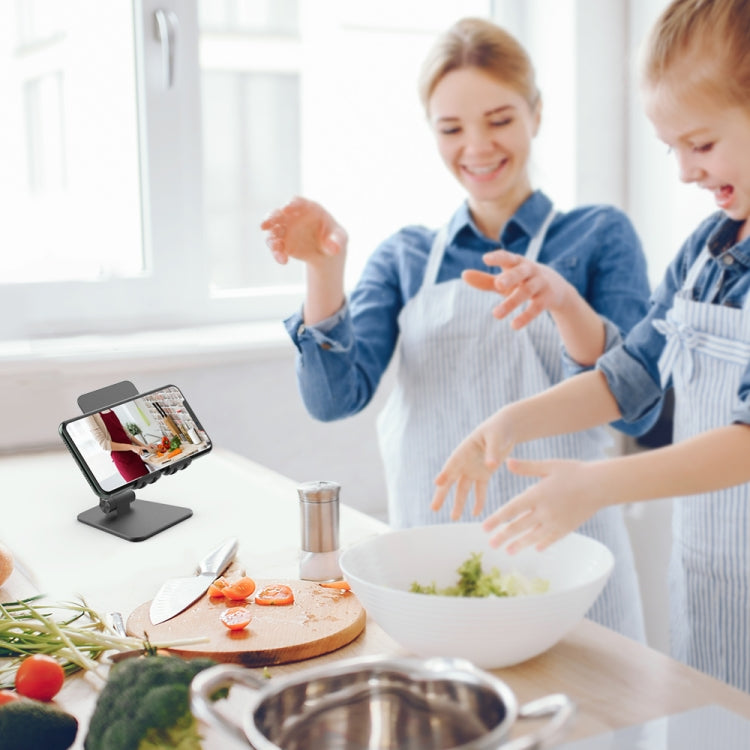 AhaStyle ST01 Double Swivel Aluminum Alloy Convenient Phone Charging Stand Base(Black) - Desktop Holder by AhaStyle | Online Shopping South Africa | PMC TechLife | Buy Now Pay Later Mobicred